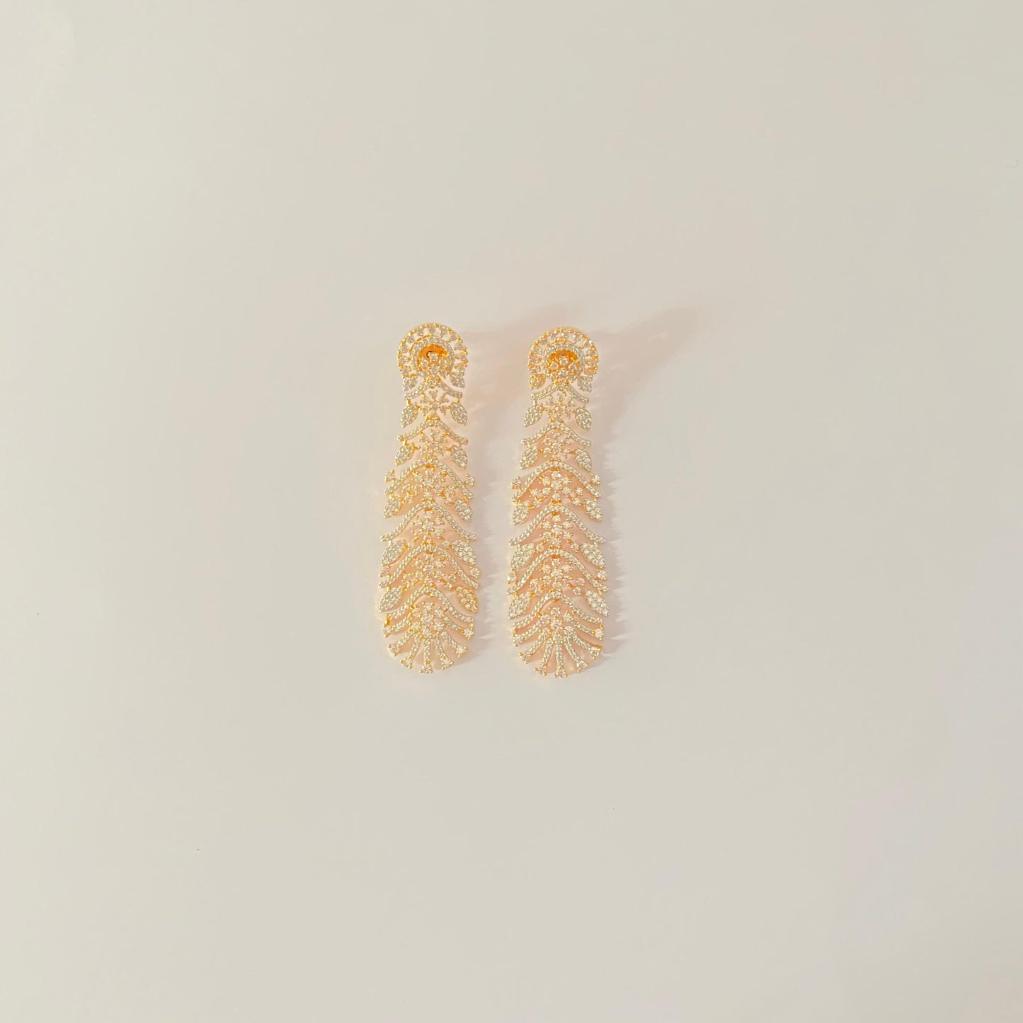 Gold Plated A.D Long Earring