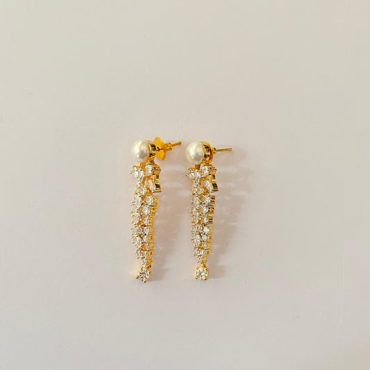 Gold Plated with Pearl Dangler Earring
