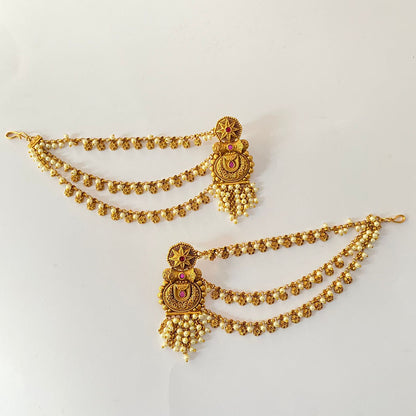 Kaan Chain Gold Plated Earring