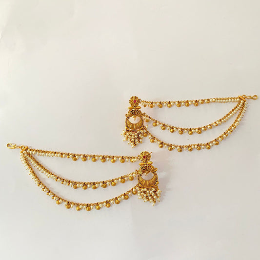 Gold Plated Kaan Chain Earring