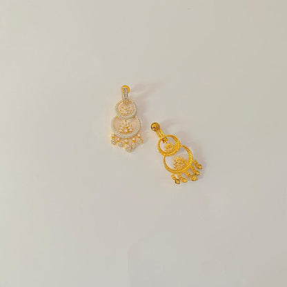Gold Plated American Diamond Dangle Earring