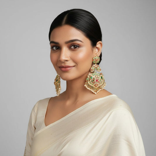 Jadau multi big chand Bali latest design