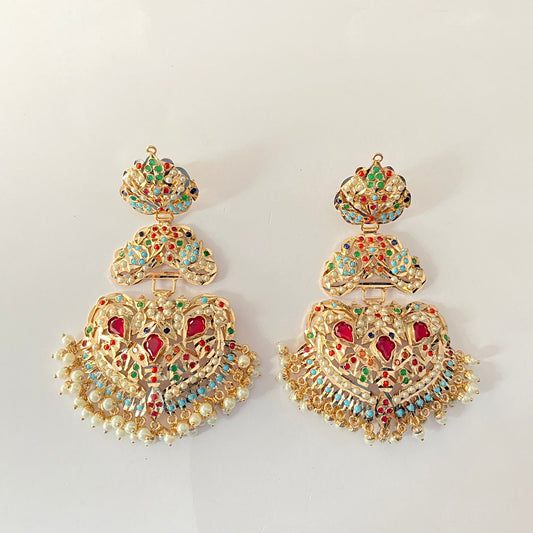 Multi Jadau Chand Bali