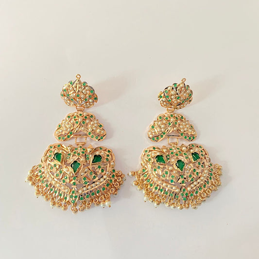 Green Jadau  Chand Bali