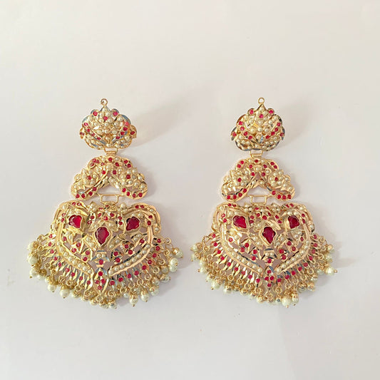 Ruby Jadau Chand Bali
