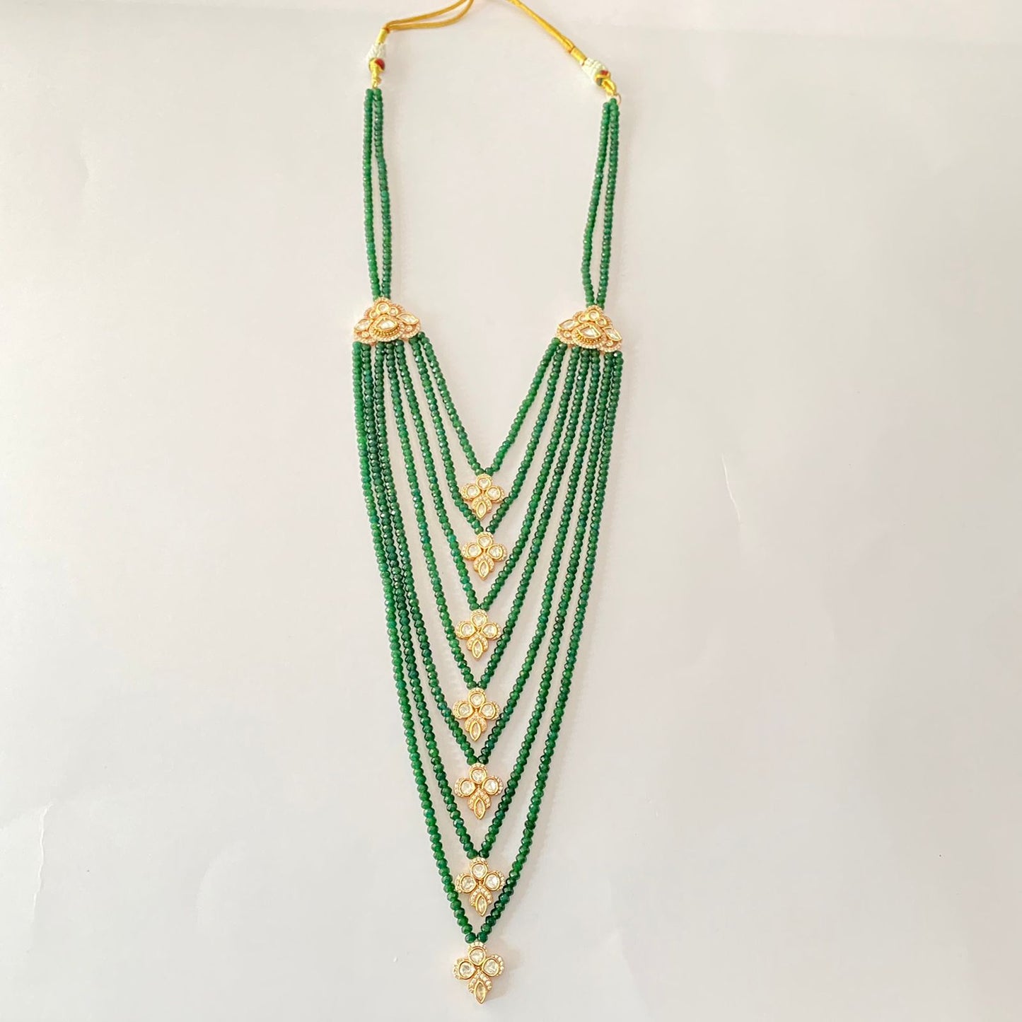 Layer Kundan Green Necklace