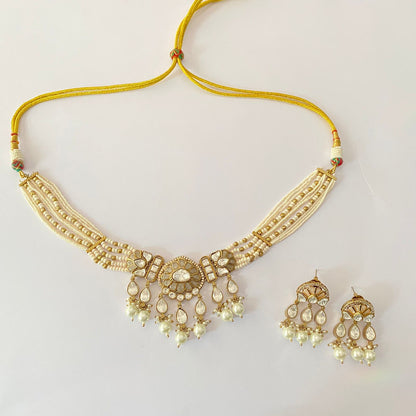 White Pearl Choker Set