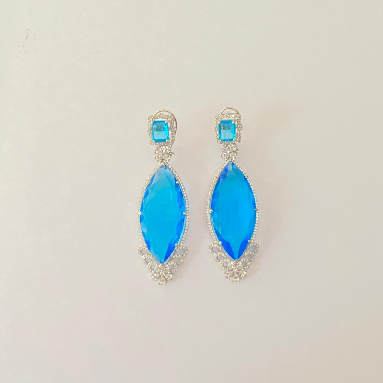 Aqua A.D Dangler Earring