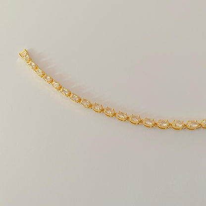 Gold Plated A.D Double Lock Bracelet