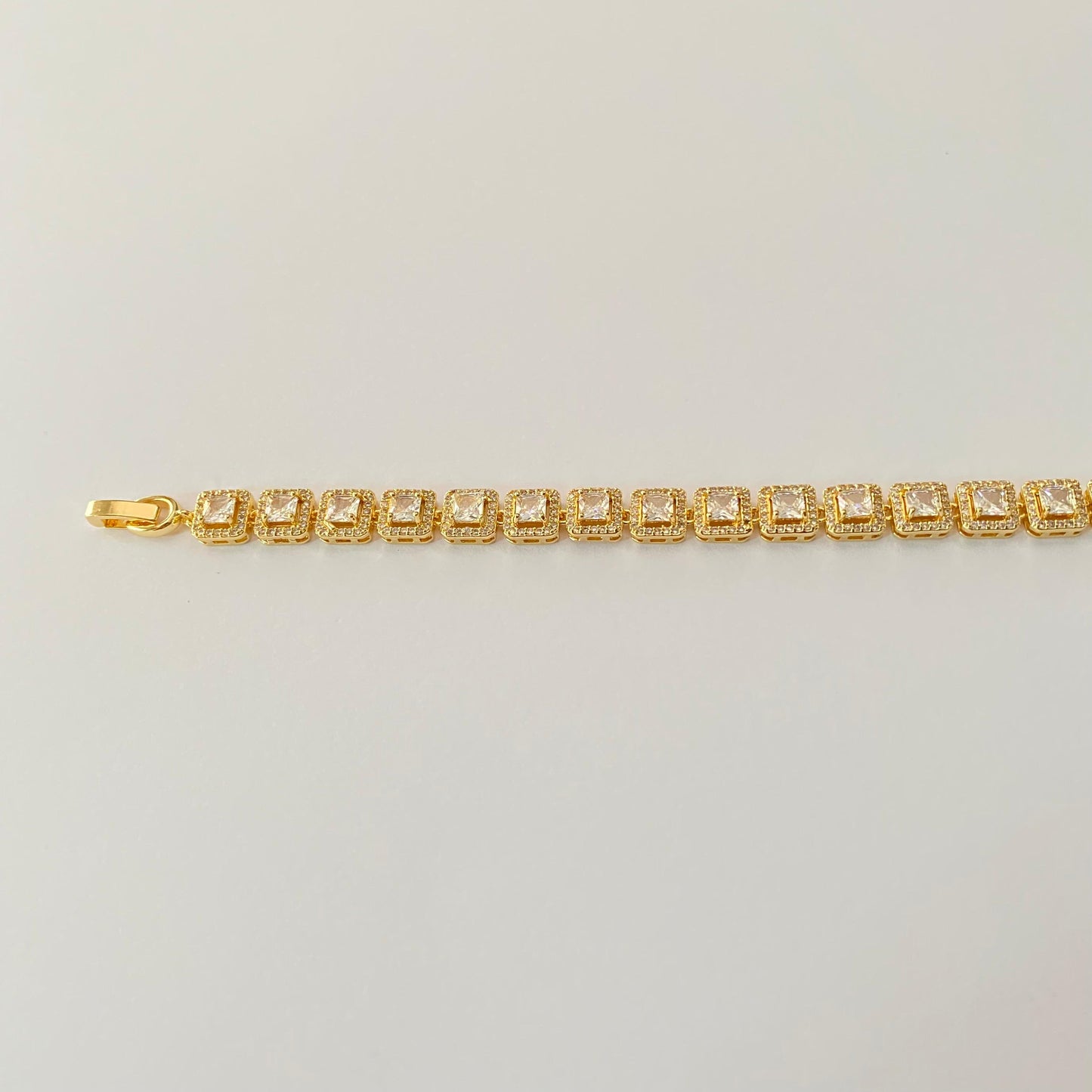 Square A.D Gold Plated Bracelet