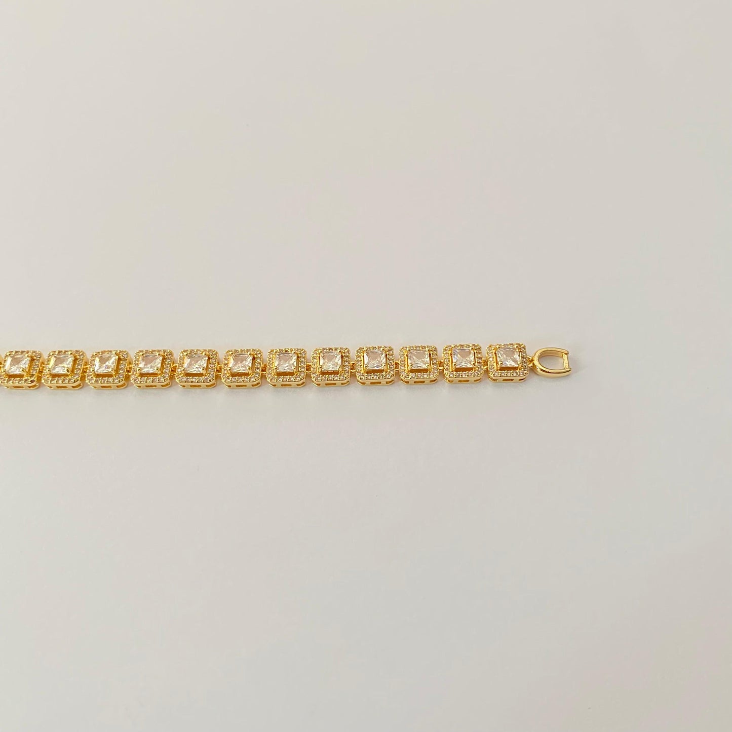Square A.D Gold Plated Bracelet