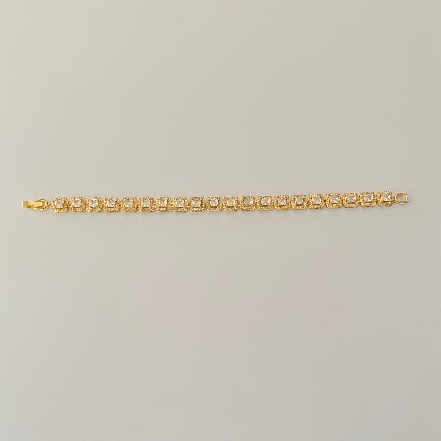 Square A.D Gold Plated Bracelet
