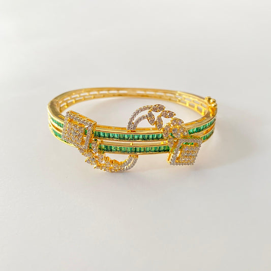 A.D Emerald Gold Plated Latest Design Bracelet
