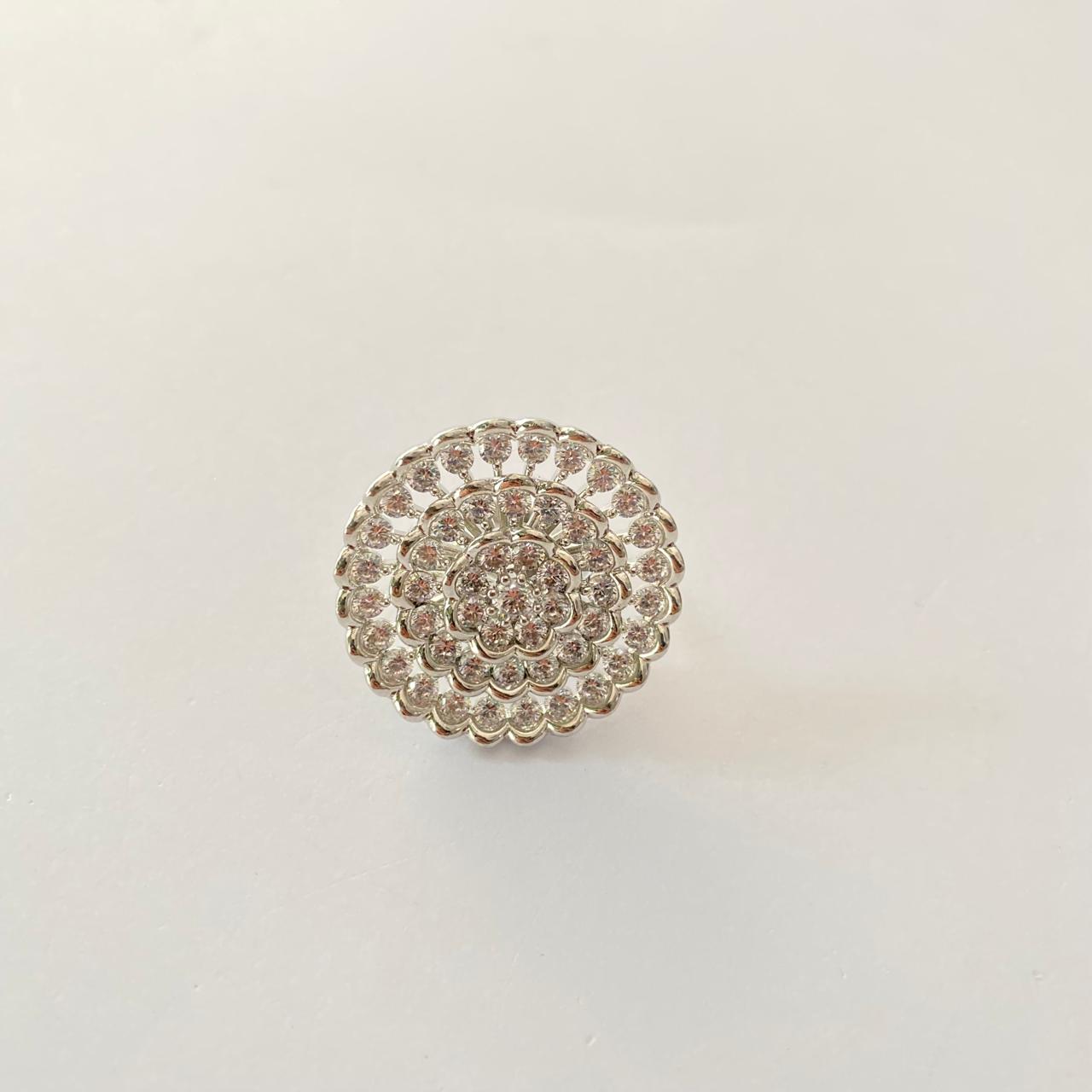Silver Plated Diamond Ring