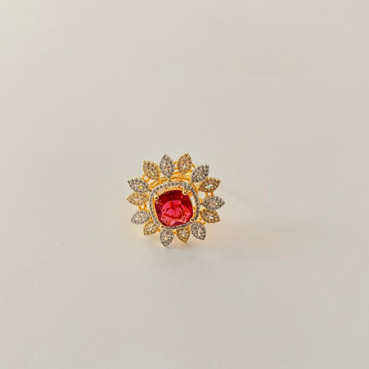 Gold Plated Ruby Ring