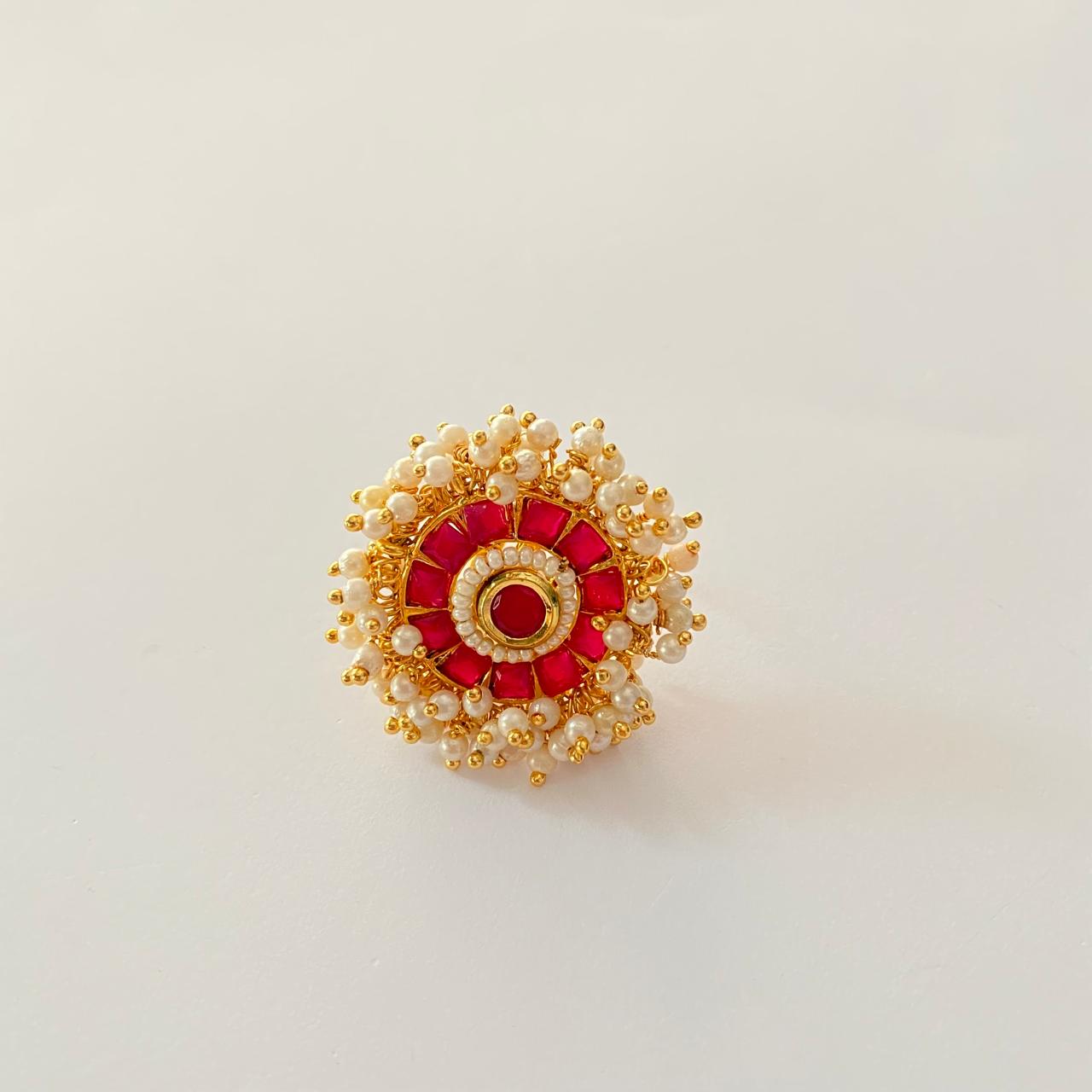 Gold Plated Pearl Ring