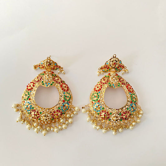 Multi Jadau Chand Bali