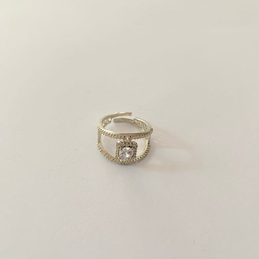 Silver Plated Diamond Ring