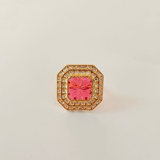 Kundan Gold Plated Ring