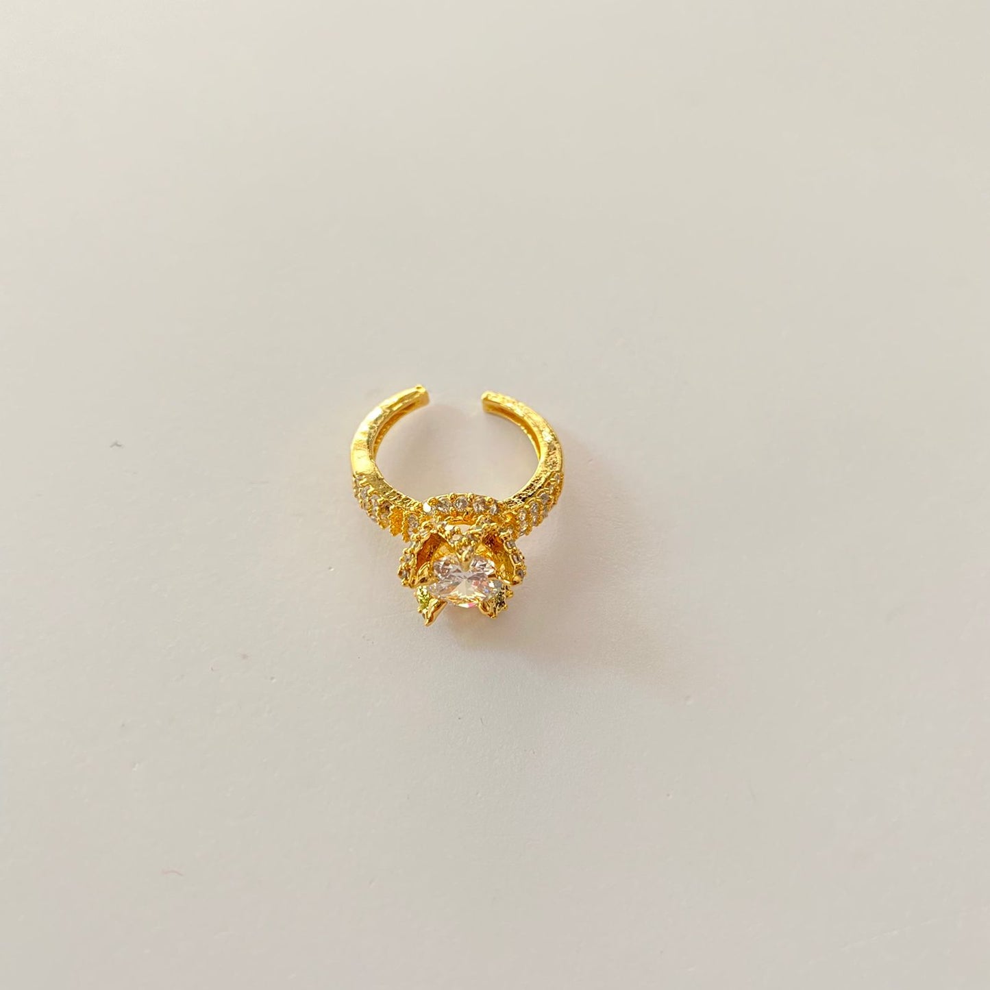 Gold Plated Diamond Sleek Ring