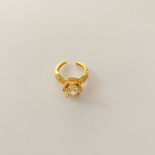 Gold Plated Diamond Sleek Ring