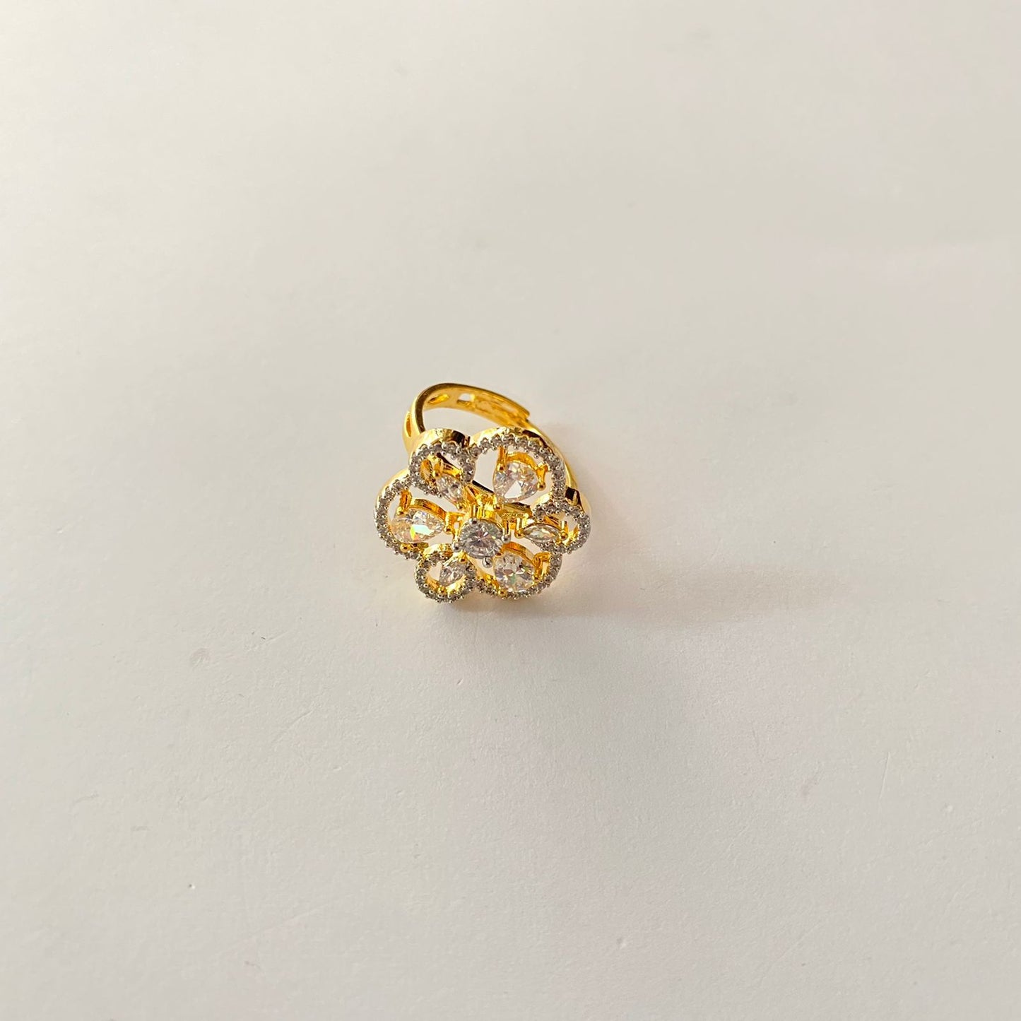 Gold Plated Diamond Small Ring