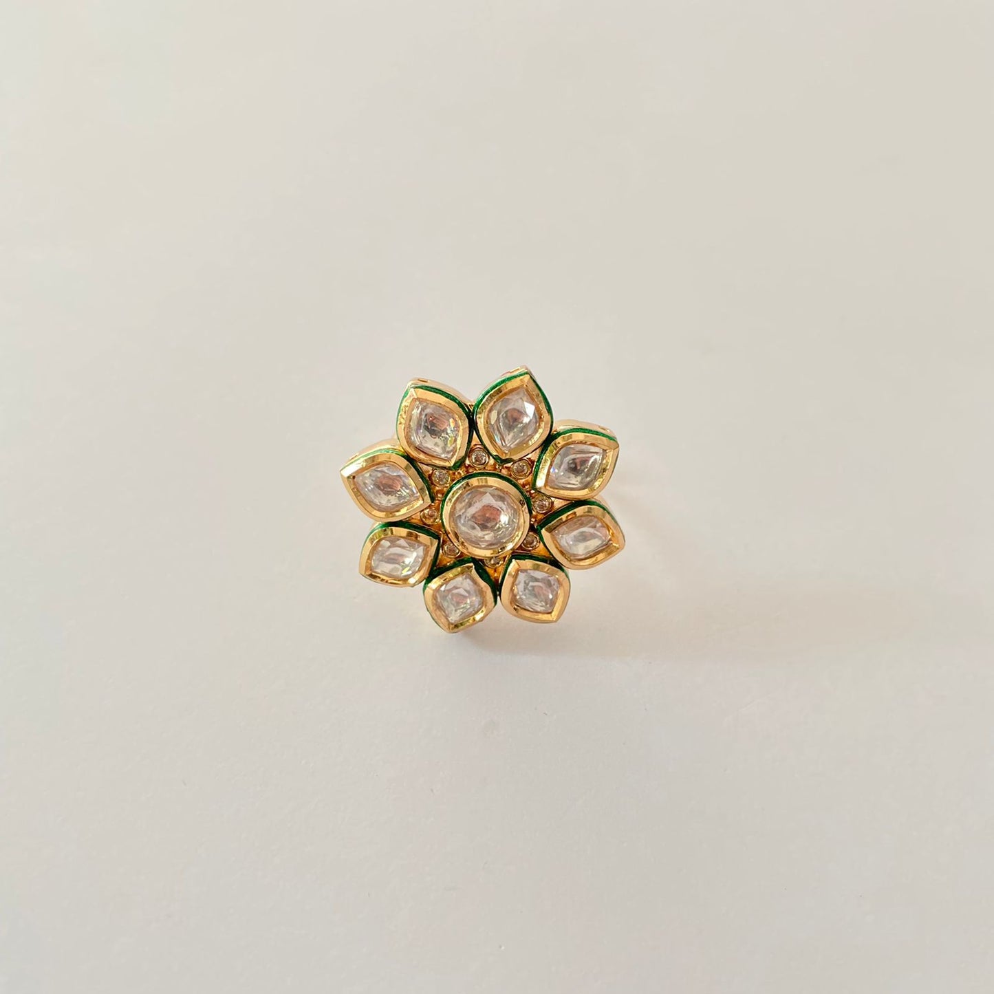 Kundan Gold Plated Ring