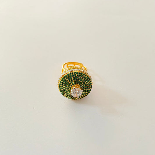 Emerald Gold Plated Ring