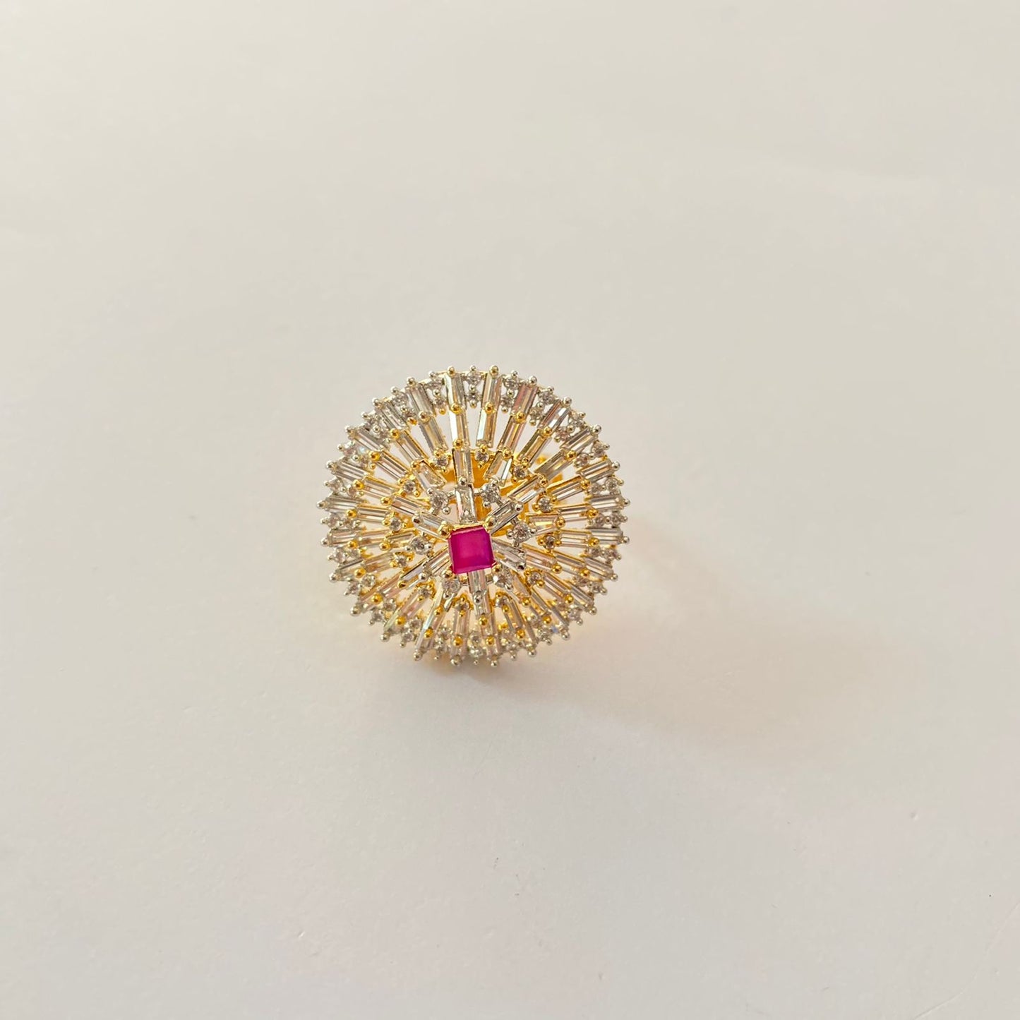 Pink Stone A.D Ring