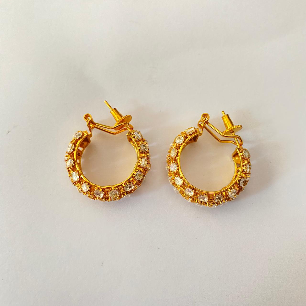 Gold Plated Kundan Bali