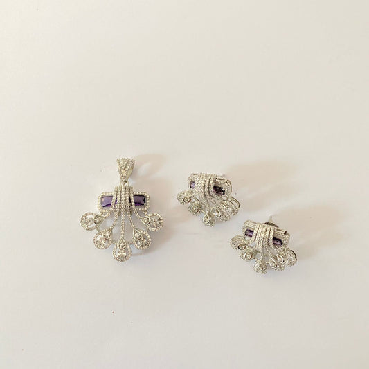 Silver Plated Pendant Set