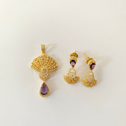 Gold Plated Pendant Set