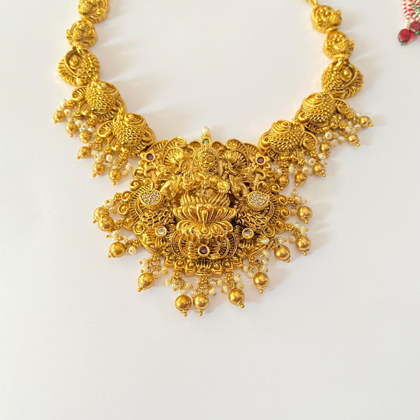 Antique Temple Gold Plated Necklace Set