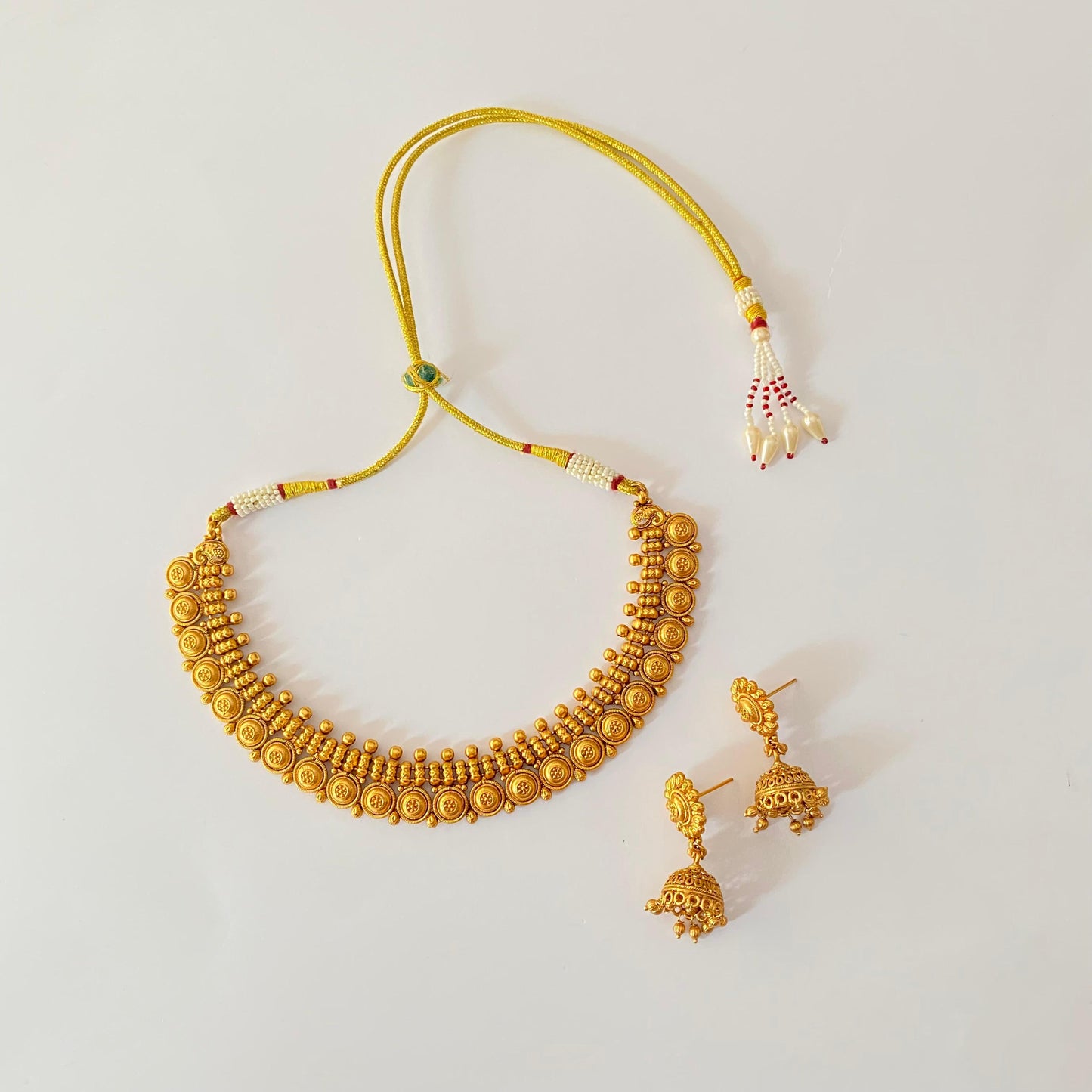 Antique Gold Plated Necklace Set