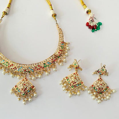 Multi Color Jadau latest Necklace Set