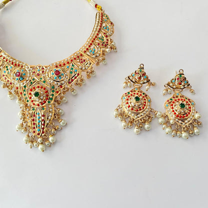 Multi  Jadau latest design Necklace Set