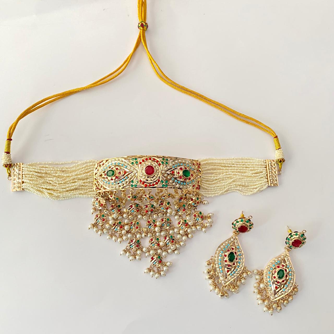 Jadau Multi Chokar Set