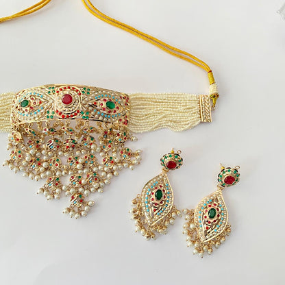 Jadau Multi Chokar Set