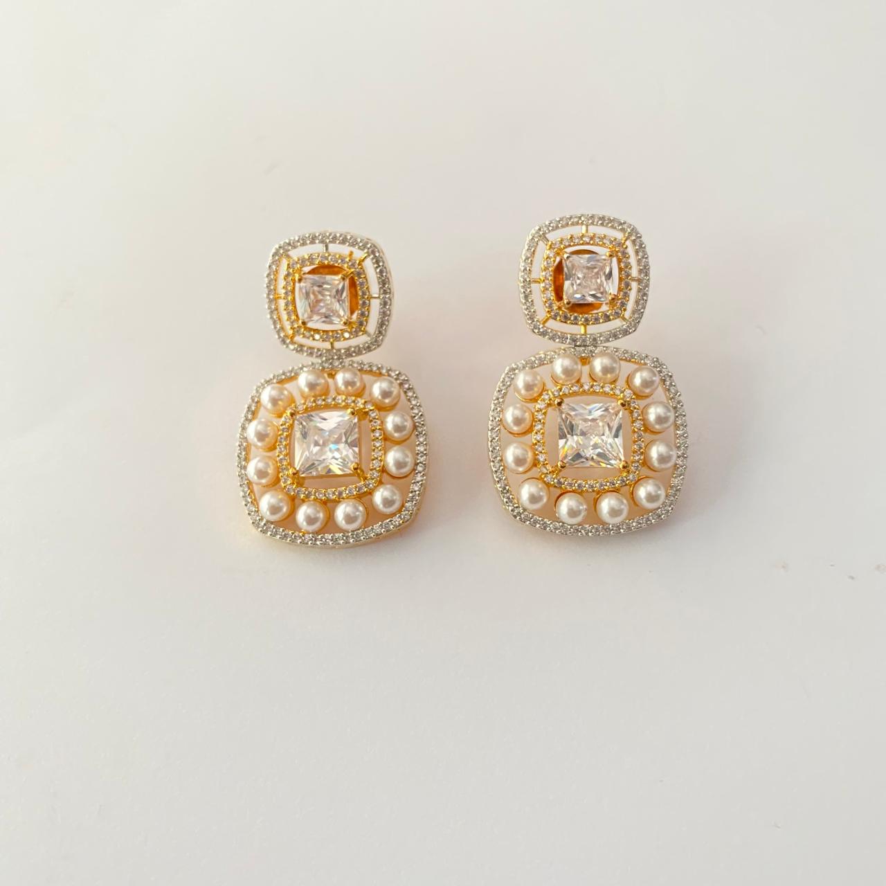 Pearl Gold Plated Earring