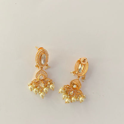 Pearl Gold Plated Earring