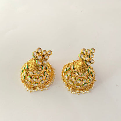 Kundan Gold Plated Big Jhumka Earring