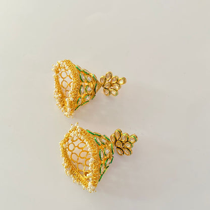 Kundan Gold Plated Big Jhumka Earring