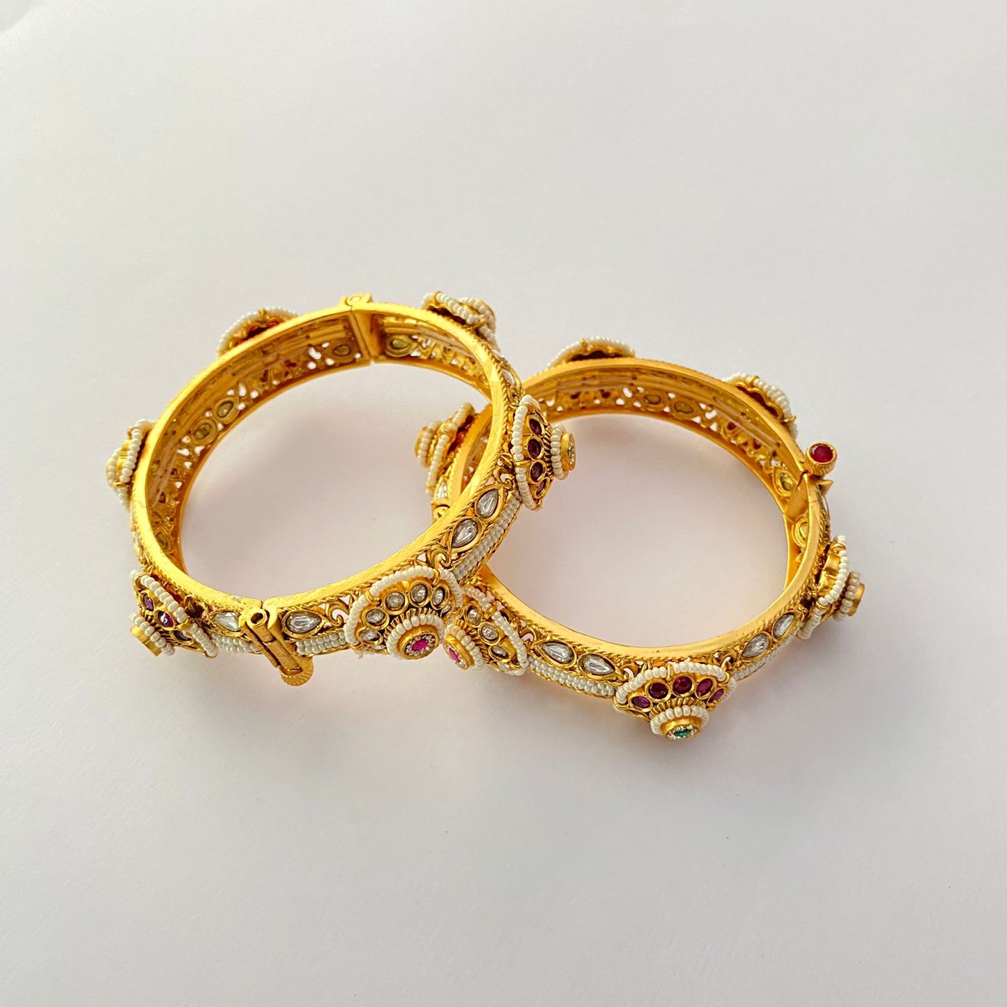 Gold Plated Pearl Bangle
