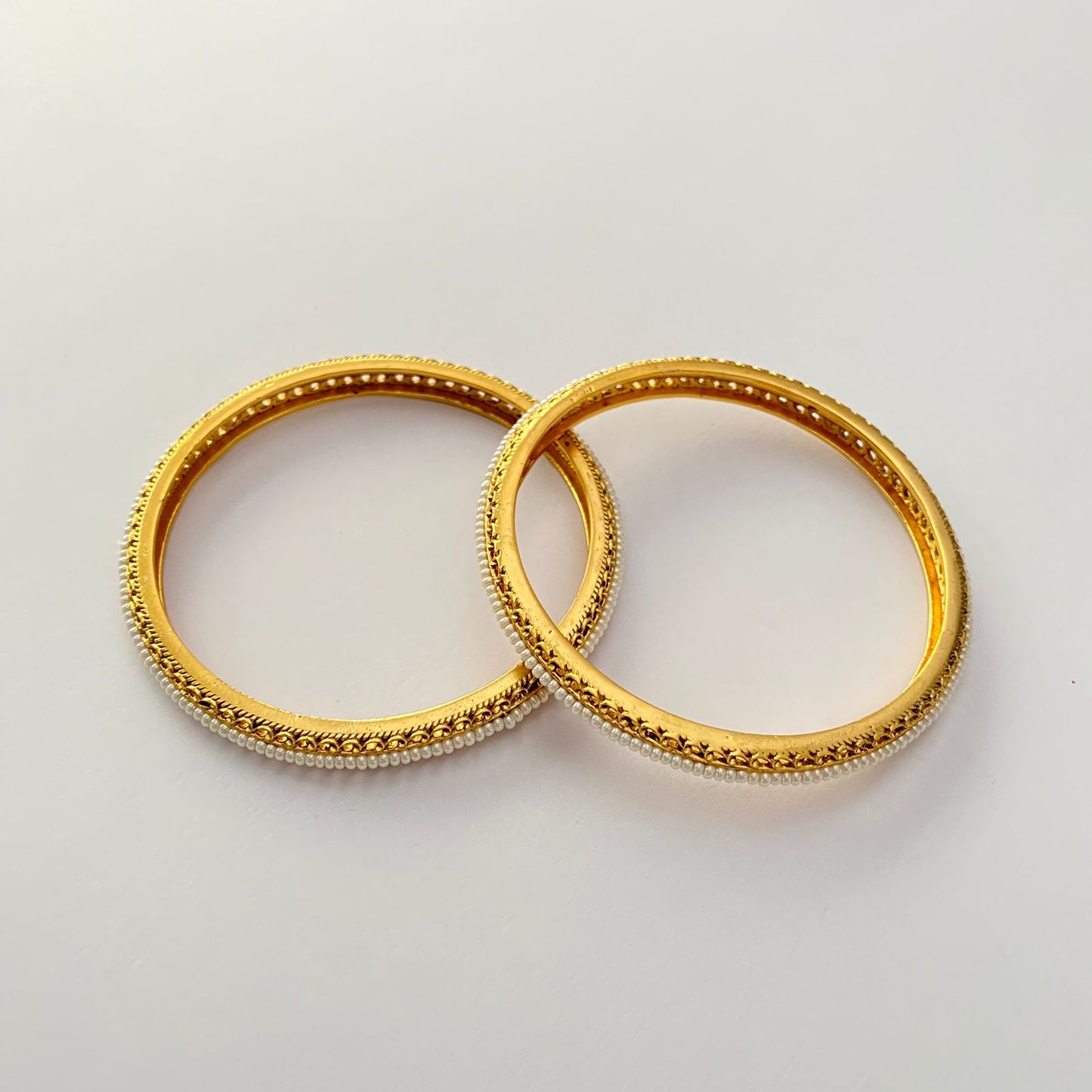 Gold Plated Pearl Bangle