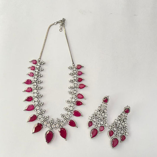 ruby diamond Necklace Set