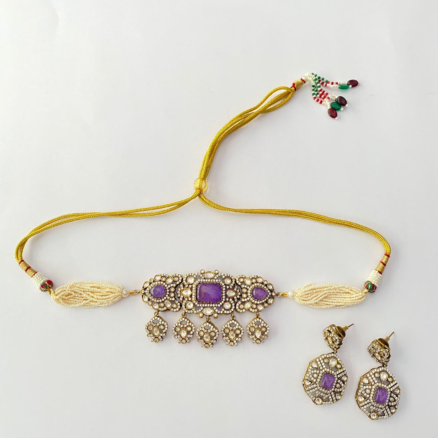 Kundan Antique Gold Plated Chokar Set