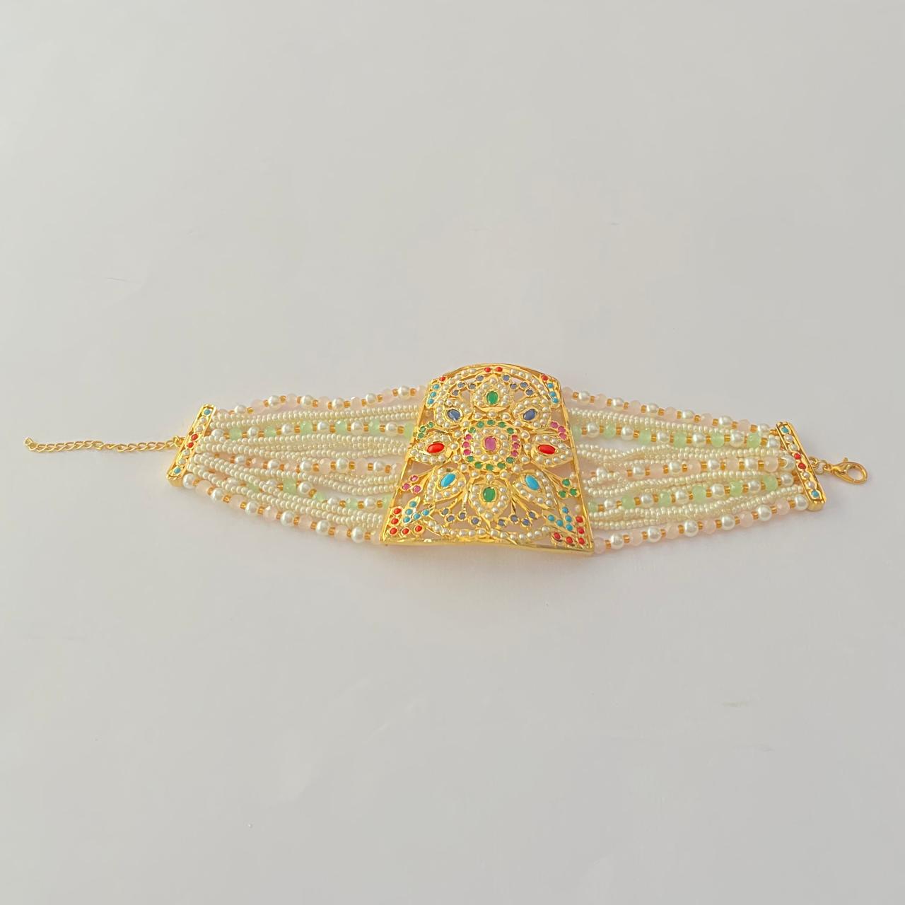 Multi Color Jadau Bracelet