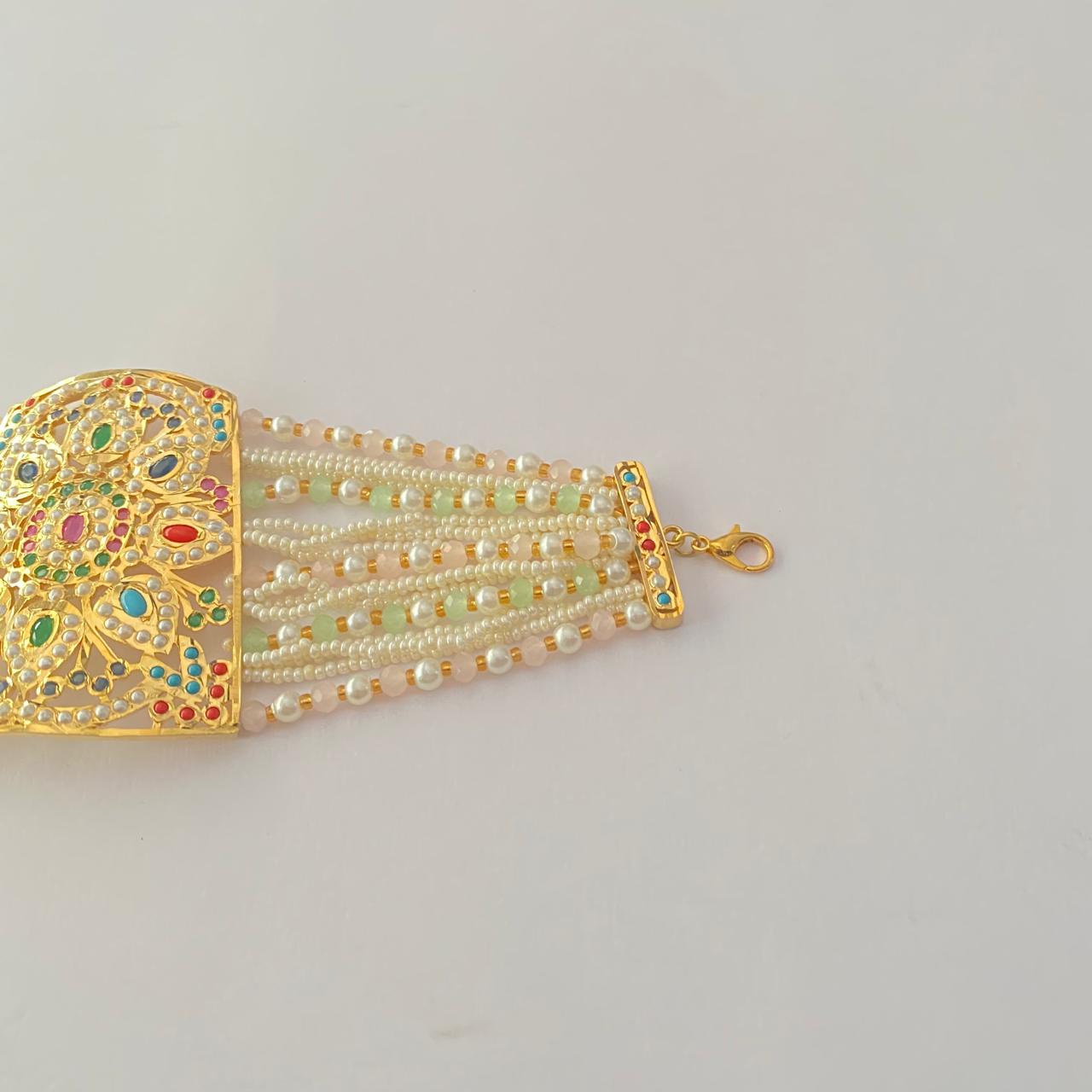 Multi Color Jadau Bracelet