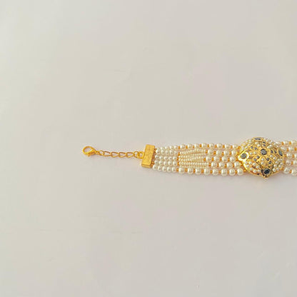 Jadau with Pearl Gold Plated Bracelet