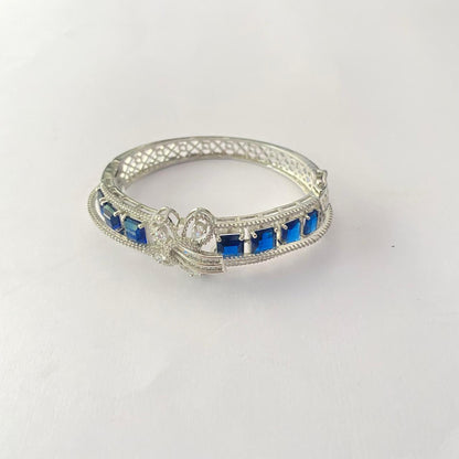 Blue Silver Plated Bracelet